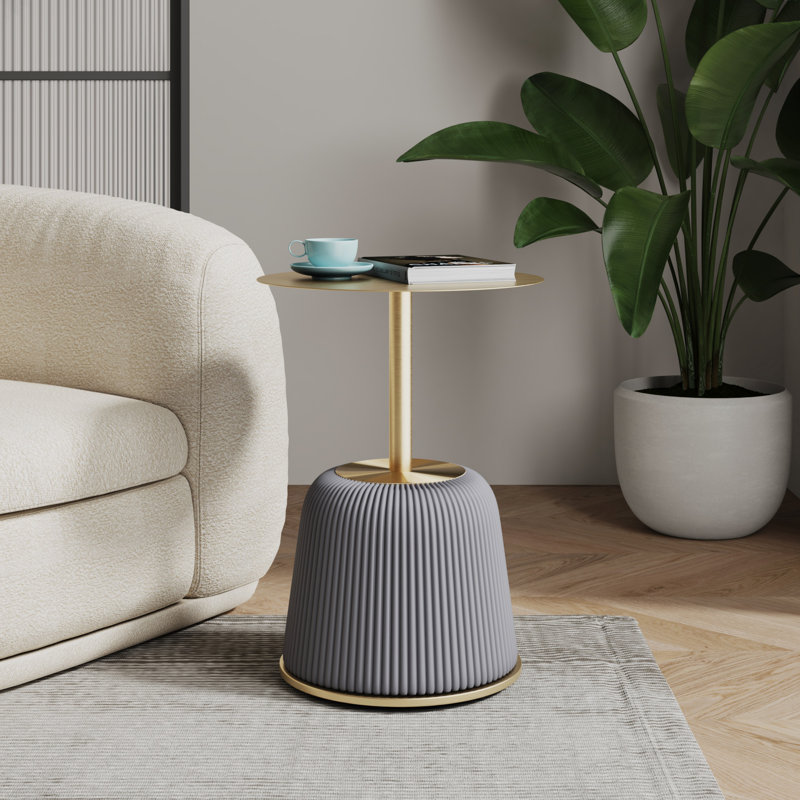 Table de bout grise, Gris