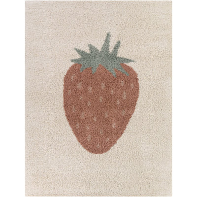 Tapis fraise orange brûlé pour enfants Fraise