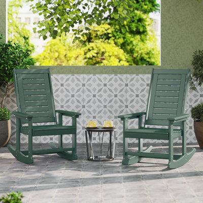 Chaise berçante d'extérieur Hdpe (ensemble de 2)