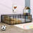 Idonah Metal Floor Bed with Fence and Door-1551245007-1551245006