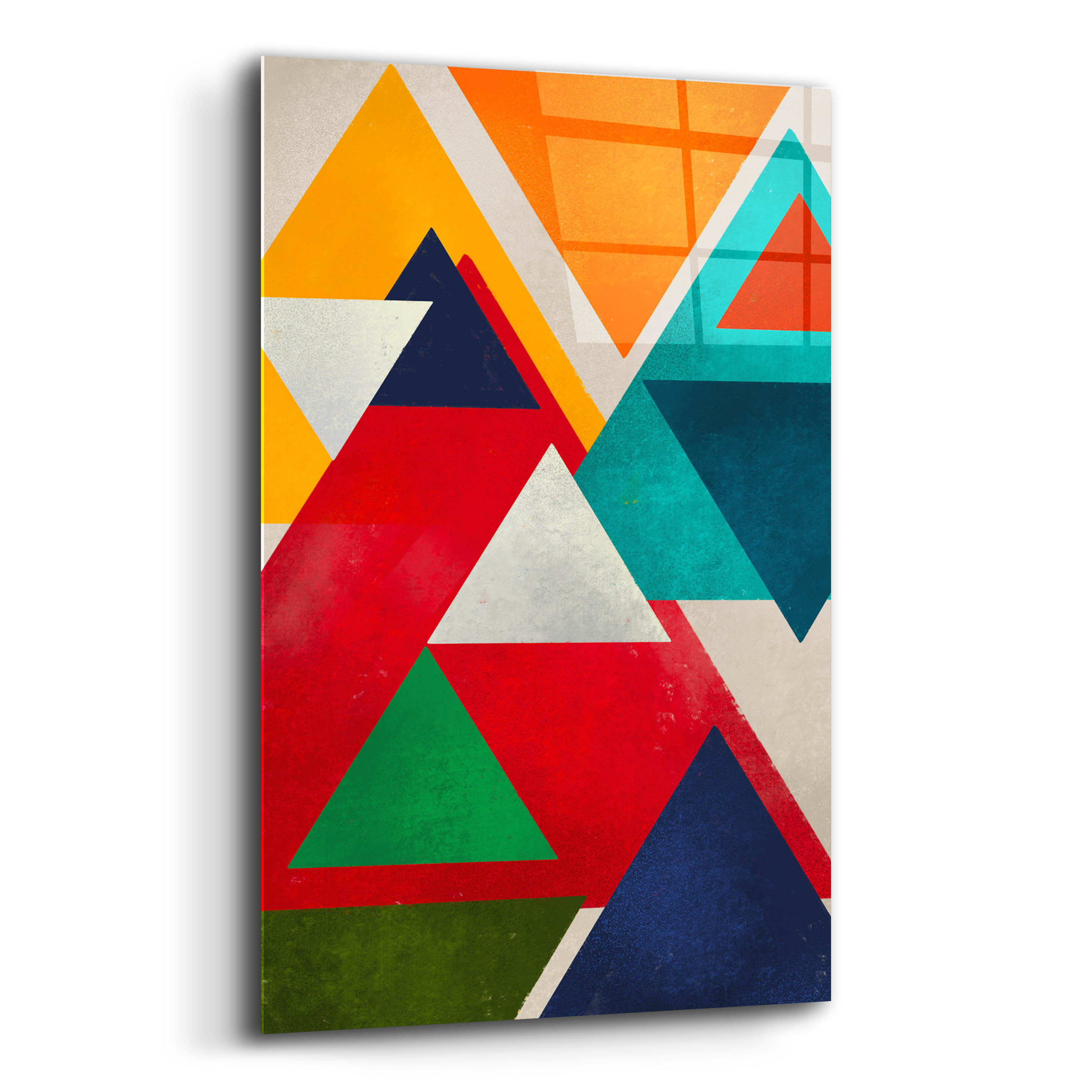 George Oliver 'Colorful Triangles' by Svetlana Aleynikova Acrylic Glass ...