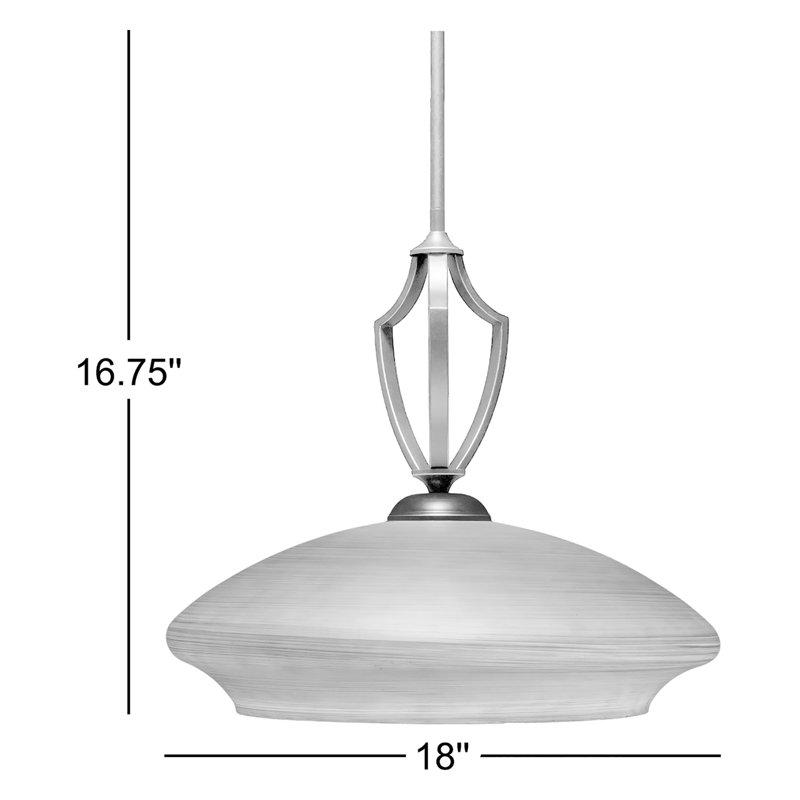 Couto 1 - Light Single Bowl Pendant, Cayenne, Dark Granite