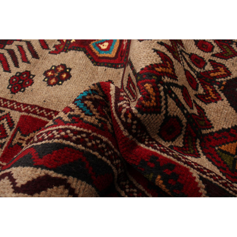 One-of-a-Kind 3'1" x 5'7" New Age Rectangle Wool Area Rug in Tan