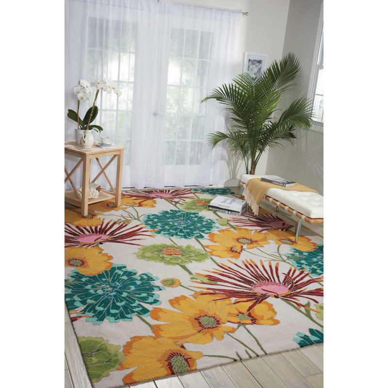 Yasue Floral Indoor Rug, Rectangle 2'6" x 4'