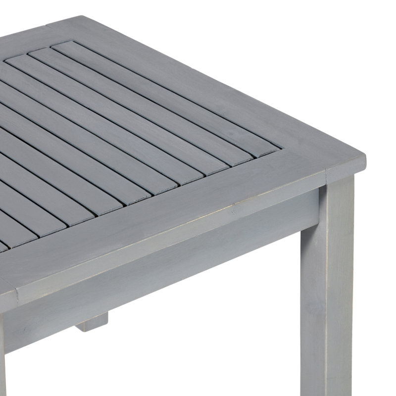 Table d'appoint en bois massif Harbison, Gris délavé