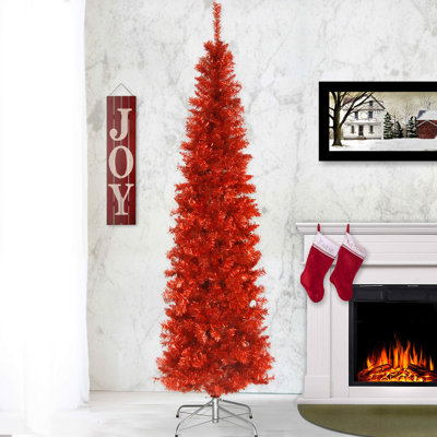 Red Tinsel Tree