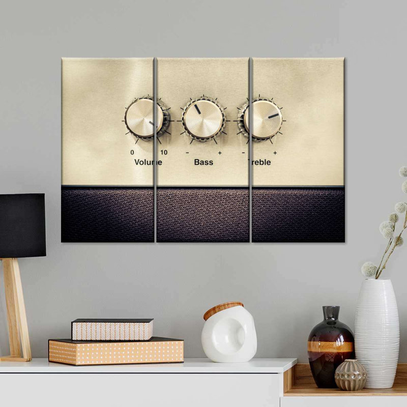 Commandes de volume pour musique sur toile, ensemble de 3 pièces, H 28 po x l 45 po