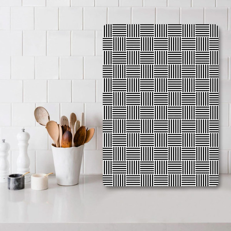 Planche à découper en verre trempé de qualité supérieure Flourish, 9,8 x 13,8 pouces | Pieds en silicone 100% antibactériens, faciles à nettoyer et antidérapants | Cuisine durable indispensable pour une préparation sécuritaire des aliments, design élégant et fonctionnel