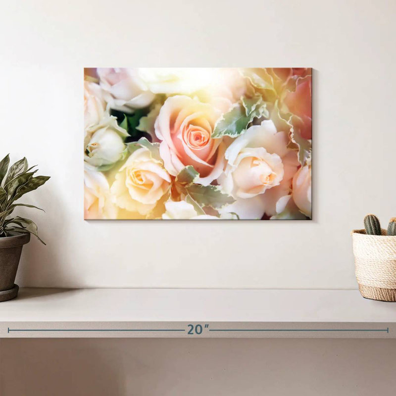 Harnek roses en fleurs, H 8 po x l 12 po