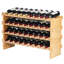 Étagère à vin modulaire empilable pour 36 bouteilles, en bois de bambou, à 4 niveaux