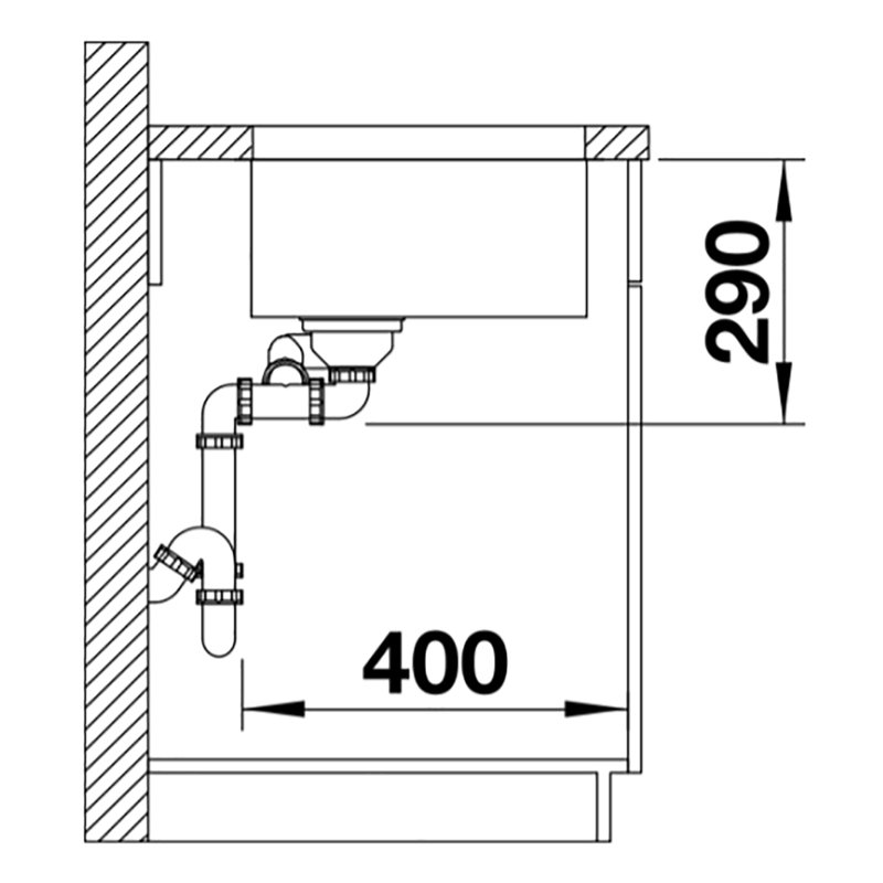 Andano Undermount Kitchen Sink, Left