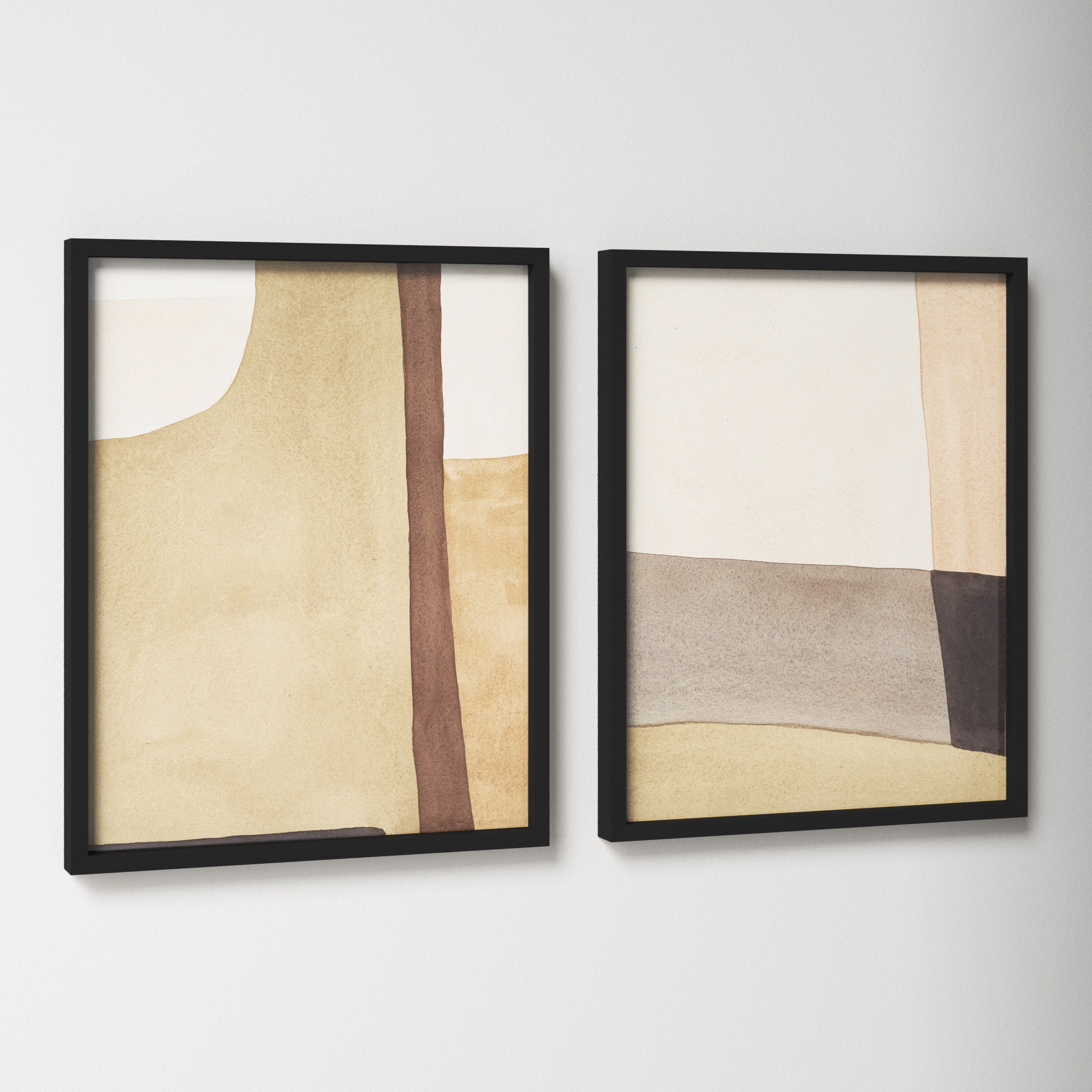 Overlapping By 2 by Julia Balfour, 20" H x 16" W x 1.25" D, Black Framed