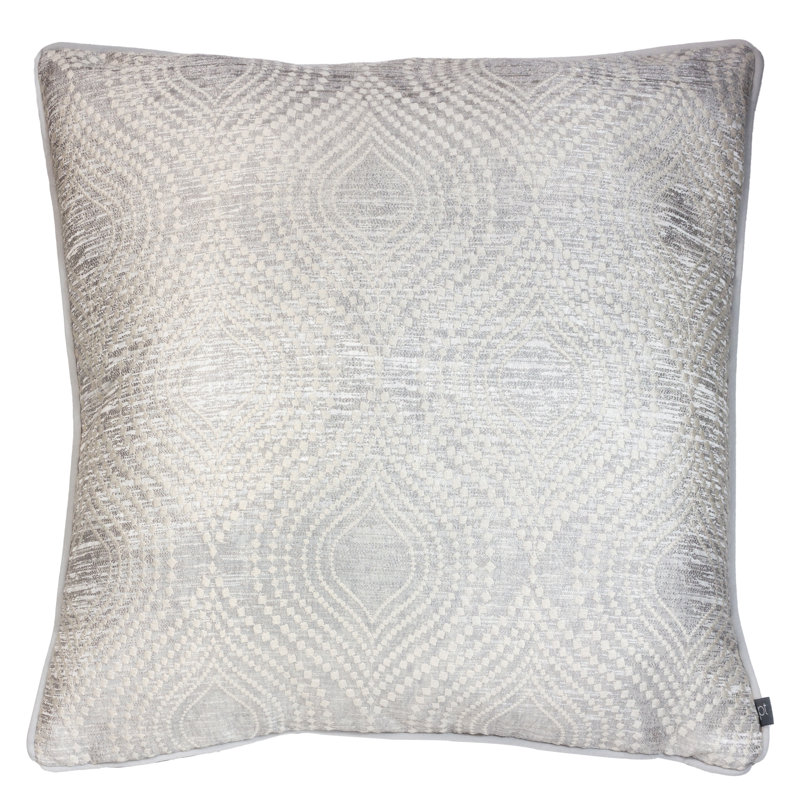 Geometric Square Cushion, Chrome