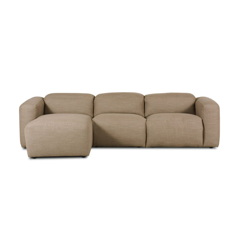 Radley Chaise Sectional, Left Hand Facing, Crypton Nomad Taupe Polyester Blend
