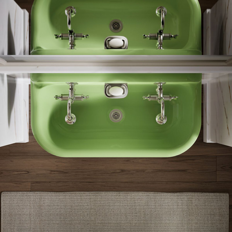 Brockway 36 In. Wall-Mount Utility Sink, Fresh Green