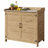 Charvette Fir Potting Bench with Storage Cabinet and Metal Covered Tabletop-668757429