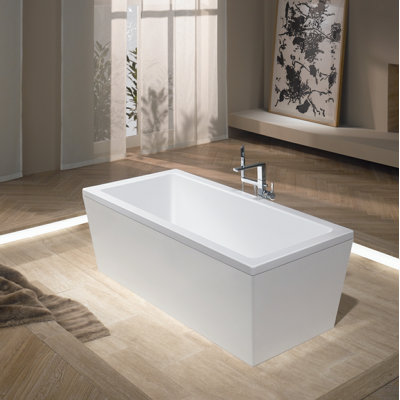 Conoduo 74.8031'' x 35.433'' Freestanding Soaking Porcelain Enameled Steel Bathtub