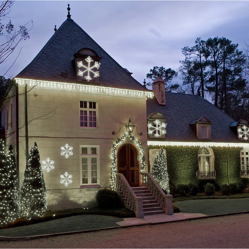 36" Pure White Sparkler Snowflake 660 LED Lighted Window Décor