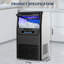 Machine à glaçons intégrée autoportante 80 lb / jour, rangement de 22 lb, plateau à glace Gourmet de 35 pièces, fabrication de jet de glace