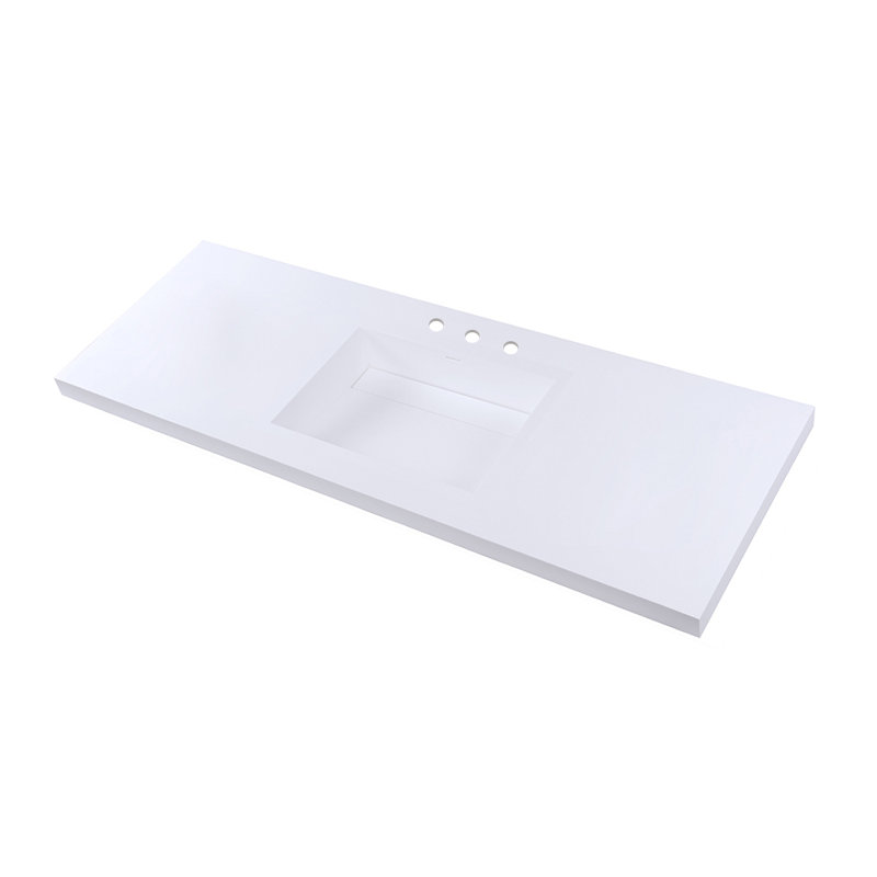 Kubista Bathroom Sink, 8" Centers, Matte White