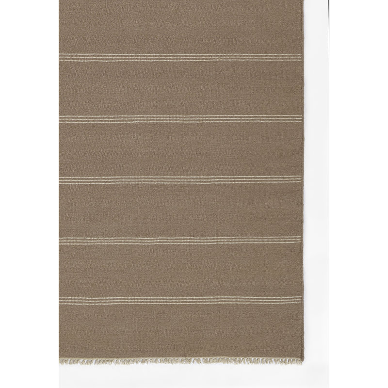 Hand Tufted Striped Area Rug in Brown, Runner 2'6" x 8'