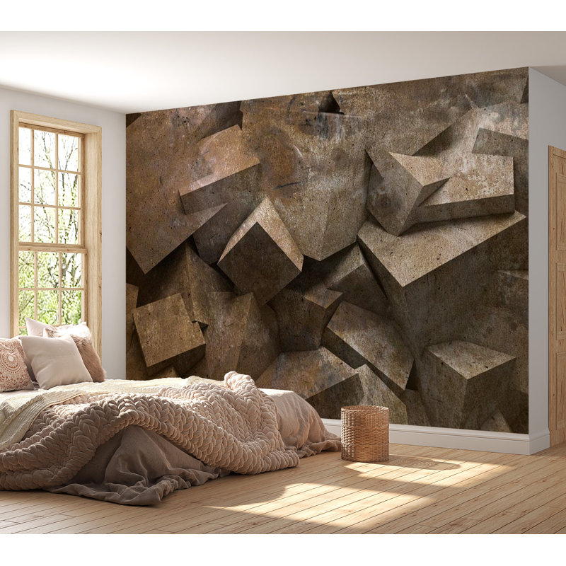 Dushko Peel & Stick Brick Wall Mural, 115" W x 82" L