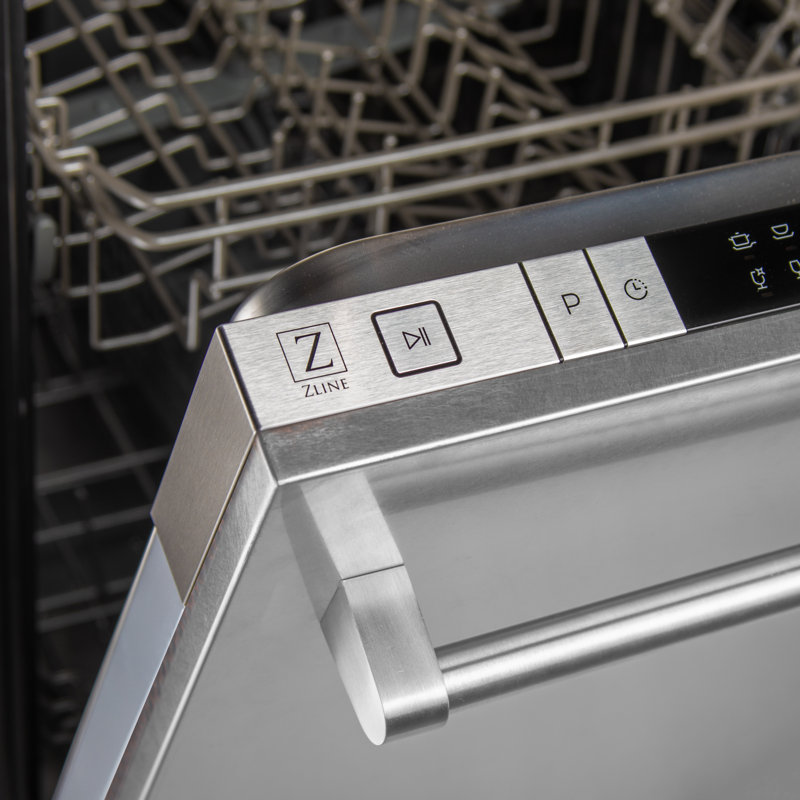 ZLINE 24 in. Panel Ready Top Control Dishwasher with Stainless Steel Tub, 52dBa, Traditional
