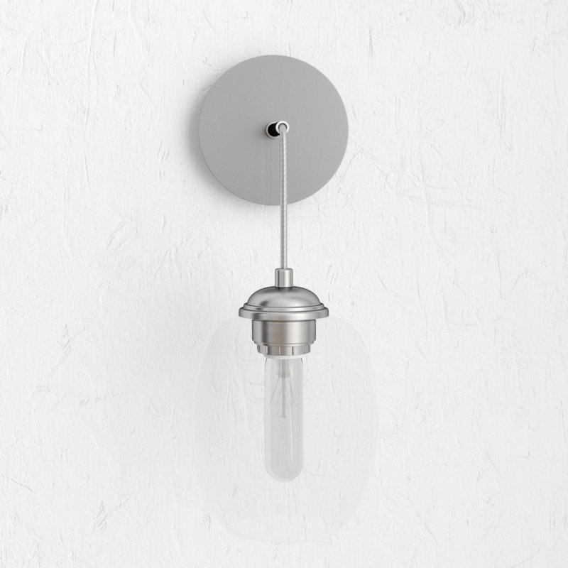 Beronica Steel Armed Sconce, Brushed Nickel