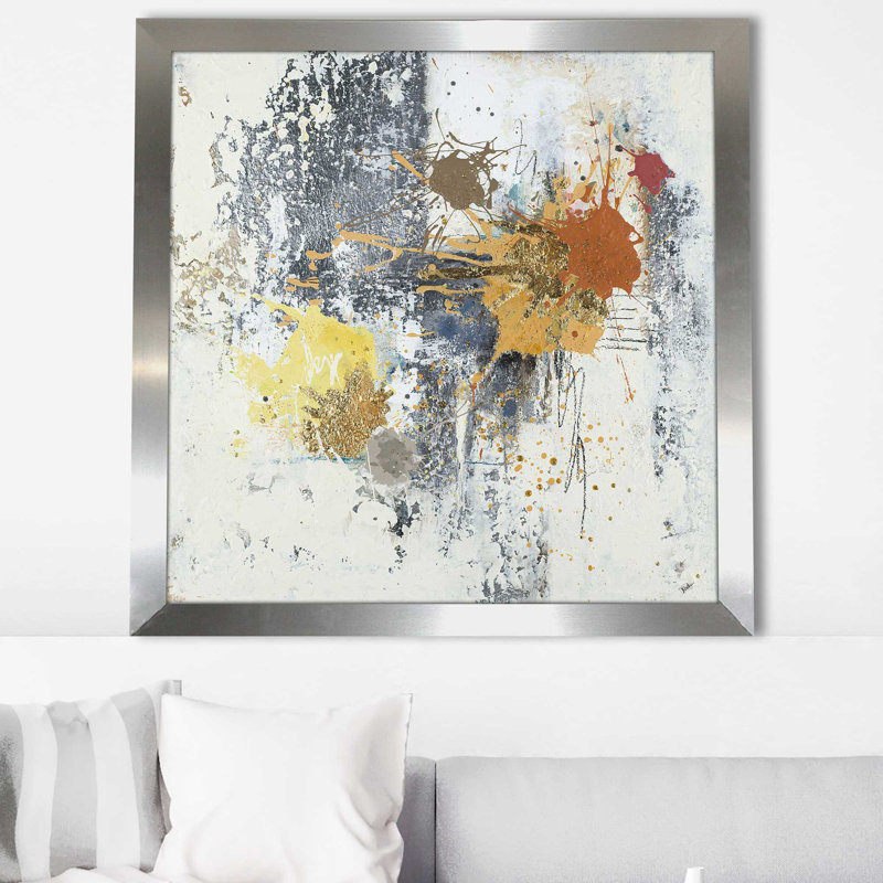 «Fiesto (Square)» par Patricia Pinto, reproduction, Encadrement argenté, H 37,5 po x l 37,5 po x P 1 po