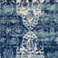 Tapis bleu royal et ivoire à motif géométrique Allard-38031801