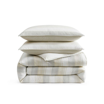 Tommy Bahama Canal Island Stripe Cotton Grey Comforter Set