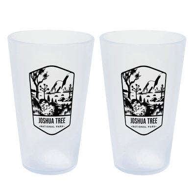 Silipint: Parc national de Joshua Tree Verres à bière: 16 oz: paquet de 2 - tasses en silicone à glaçons à thème, incassables