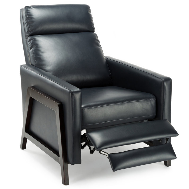 Bosse Faux Leather Recliner, Midnight Blue Performance Faux Leather