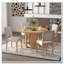 Ensemble de salle à manger 5 pièces avec chaises rembourrées Minimalist Farmhouse-838714888