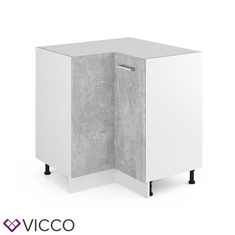 Merih Glossy Base Unit, Concrete