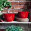 Burgundy Ceramic Salad Bowl-1772207949