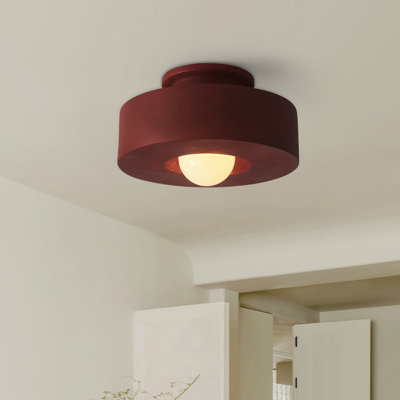 Plafonnier semi-encastré 1 lumière en résine