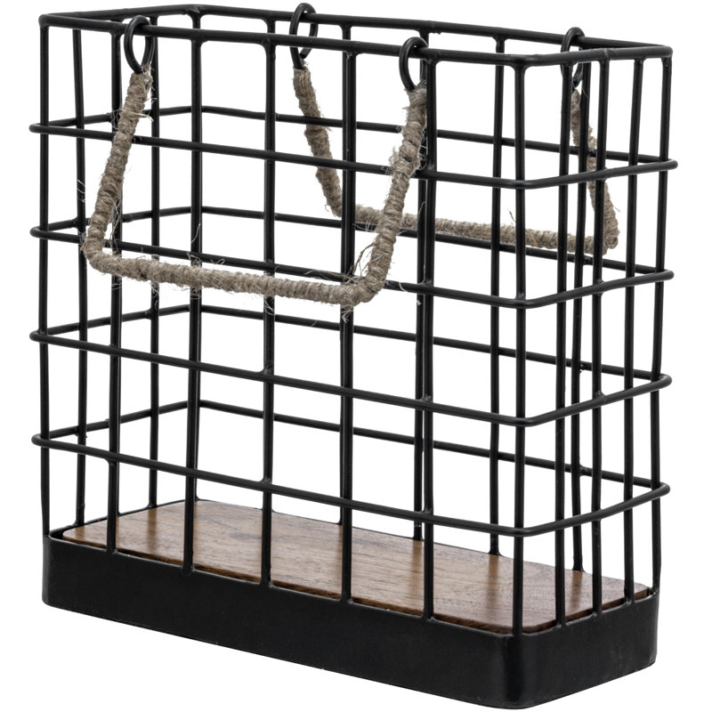 Metal and Wood Napkin Holder