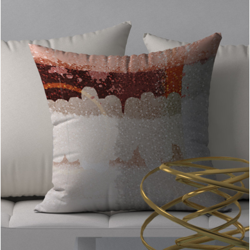 Abstract Throw Pillow, 20" H x 20" W