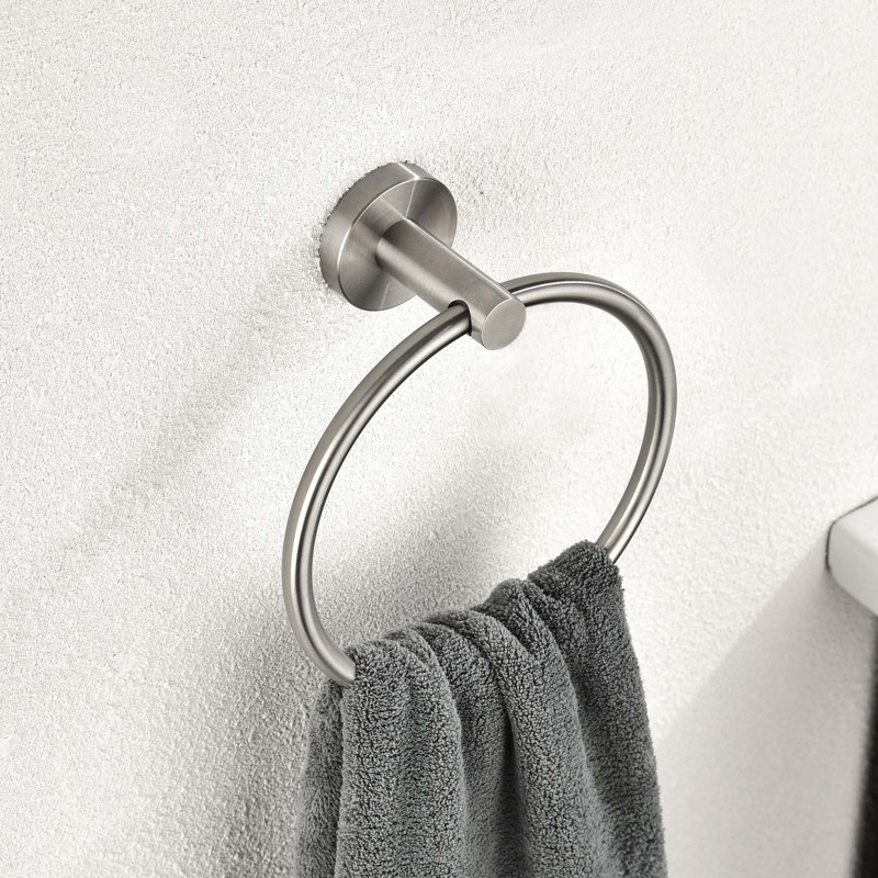 Ensemble de 5 supports à serviettes pour salle de bain, Chrome brossé