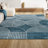 Nordby High-Low Geometric Arch Scandi Striped Navy/Cream Indoor/Outdoor Rug-72487081