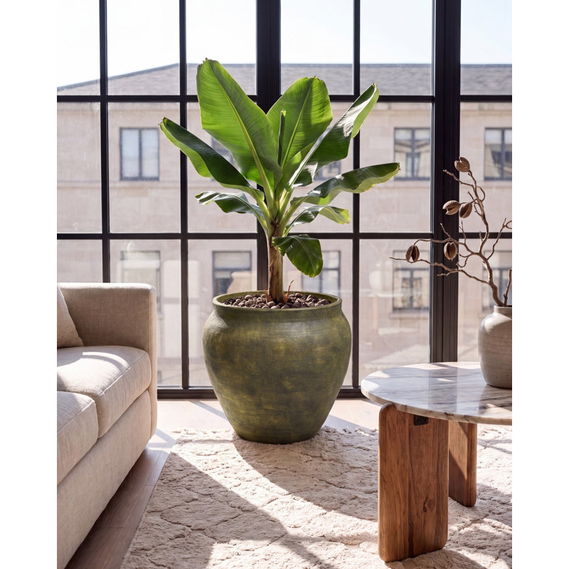Plant Pot THERISO 54 cm Dark Green