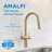 Amalfi 2-Handle Pull Down Sprayer Kitchen Faucet-117280005