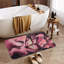 Tapis lavable antidérapant à motif floral rose en flanelle Butterfly, 24 x 36 po-928121442