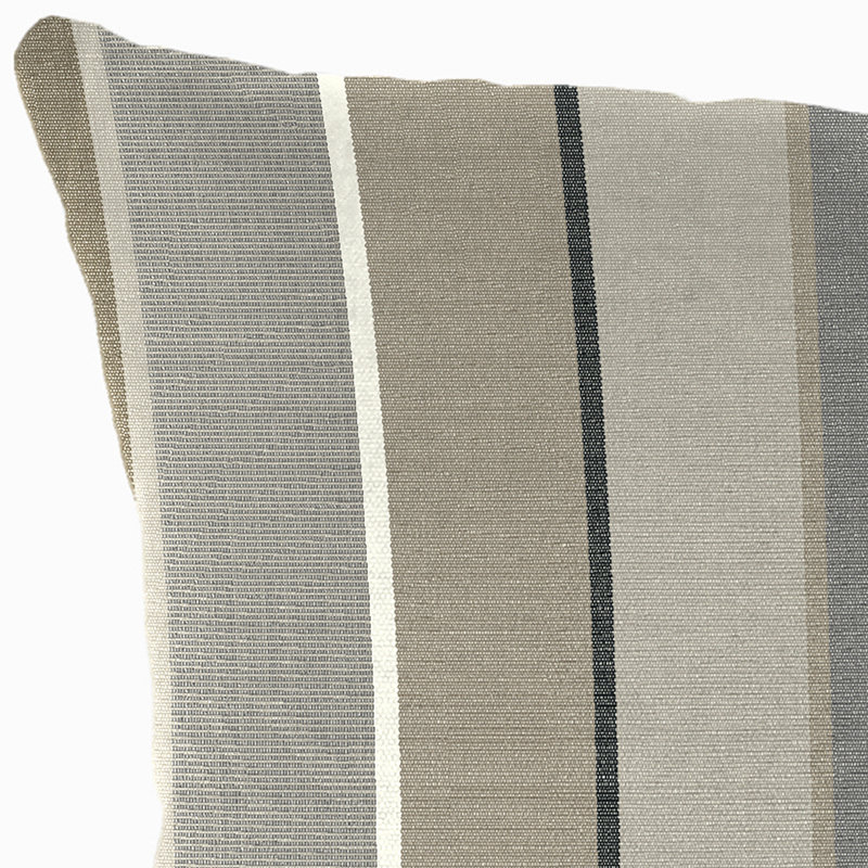 Sunbrella Outdoor Throw Pillow, Milano Char Striped