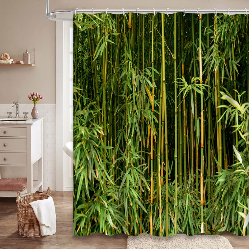Rideau de douche Green Asian, L 72 po x l 78 po