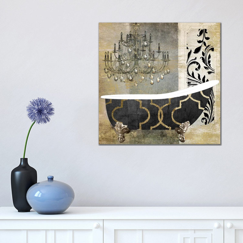 Paris Bath II 1 Piece Wrapped Canvas Painting, 45.72 cm H x 45.72 cm W x 3.175 cm D