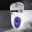 Toilette allongée intelligente sans réservoir avec bidet, chasse double automatique 1,1 / 1,28 gallon par chasse d'eau, siège chauffant, laveuse / sécheuse chaude, chasse au pied, veilleuse, fermeture douce, télécommande-126170136