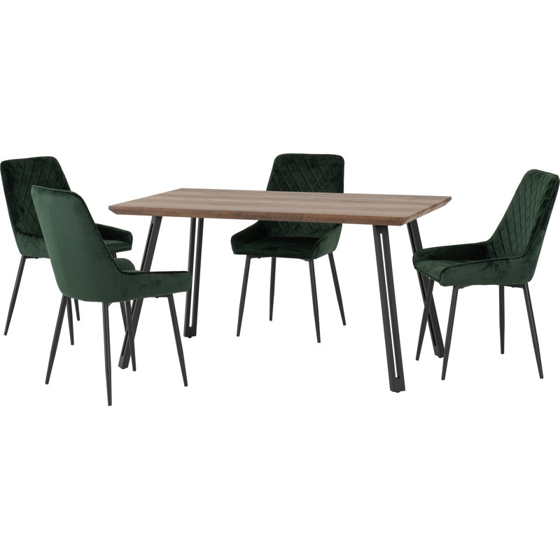 Cheshire 4 - Person Dining Set, Emerald Green
