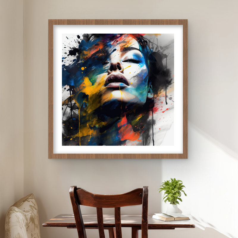 Painted Beauty - Formes de chambre à coucher, impression encadrée